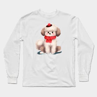 Cute Poodle Drawing Long Sleeve T-Shirt